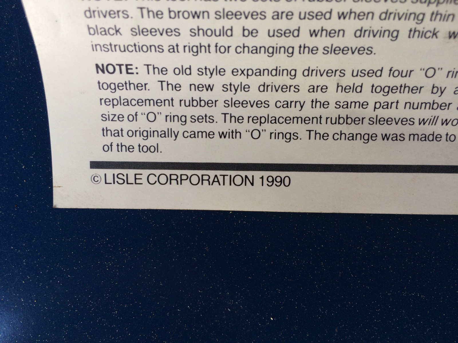 Lisle camshaft bearing tool set model 18000