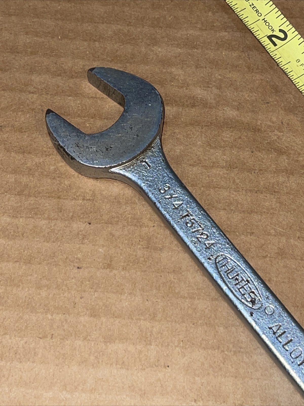 Tru Test USA T5724 3/4 in X 5/8 in SAE Open End Wrench Vintage trutest