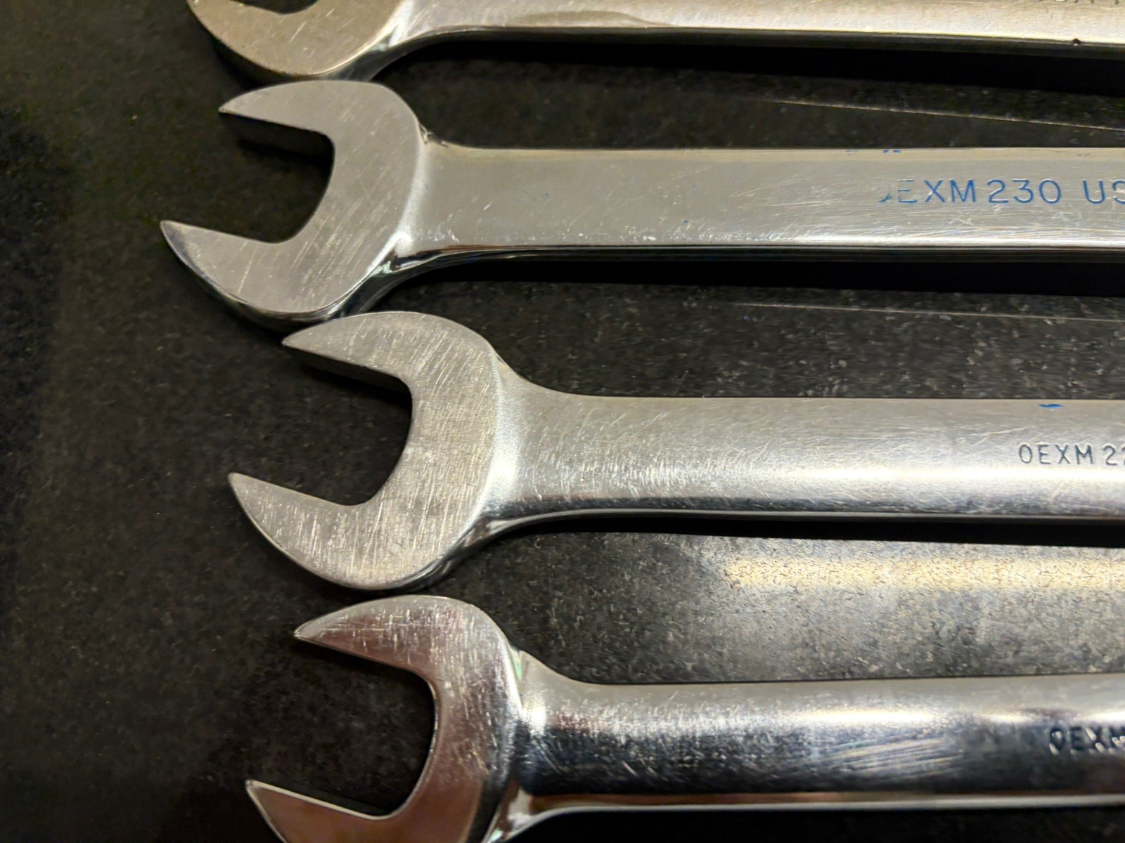 Snap On 5 pc 12-Point Metric Combination Wrench Set 20–24 mm OEXM705