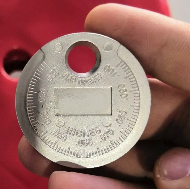 1pc Spark Plug Gap Gauge Coin 0.6–2.4mm Measuring Tool Engine Gapper – NEW