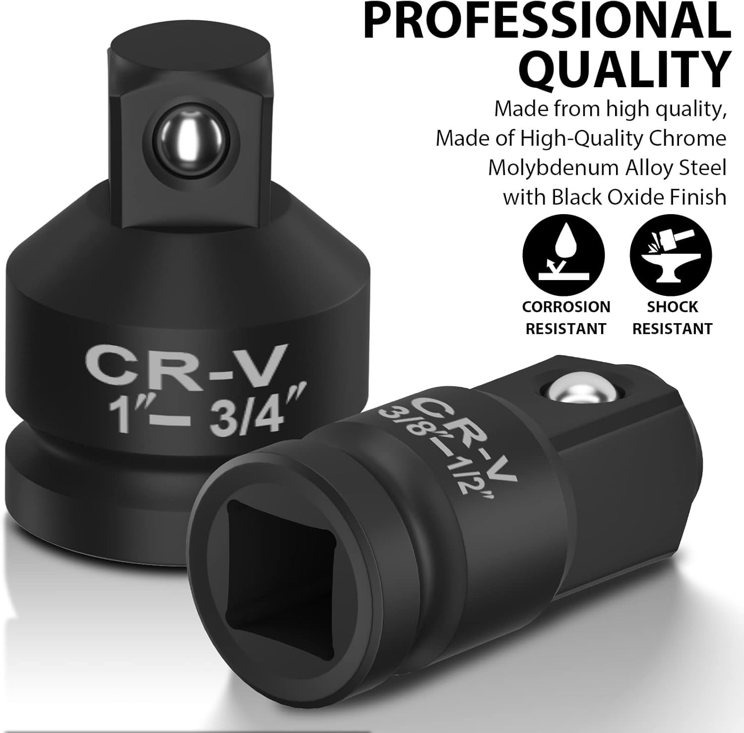 Professional 8-Piece Impact Adapter Set – High-Quality Steel with Storage Case
