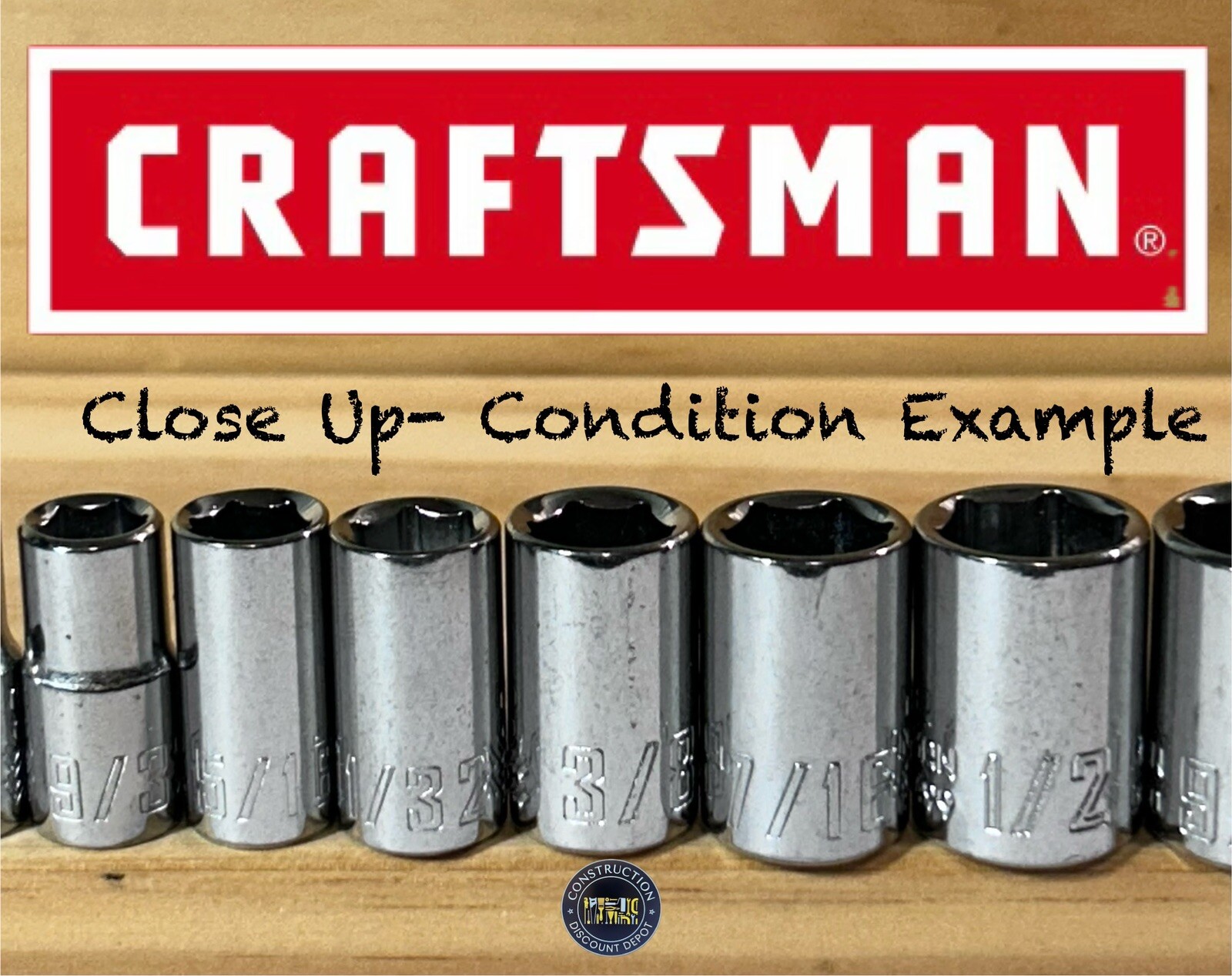 EUC Craftsman 11 PC 1/4″ Dr. 6 pt. SAE Socket Set 5/32″-9/16″