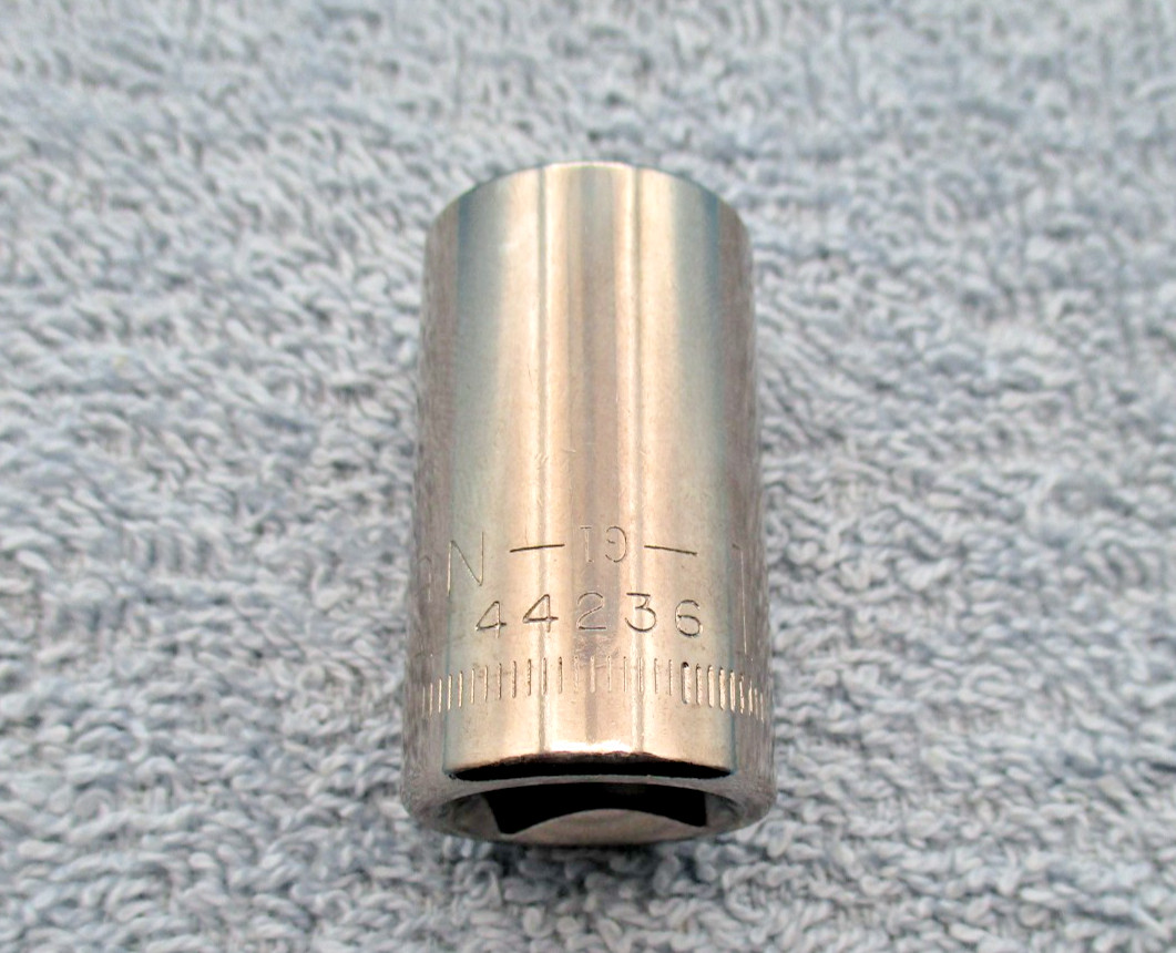 Craftsman 15mm 12 Pt 1/2″ Drive Shallow Socket USA Inverted G1 44236 Vintage
