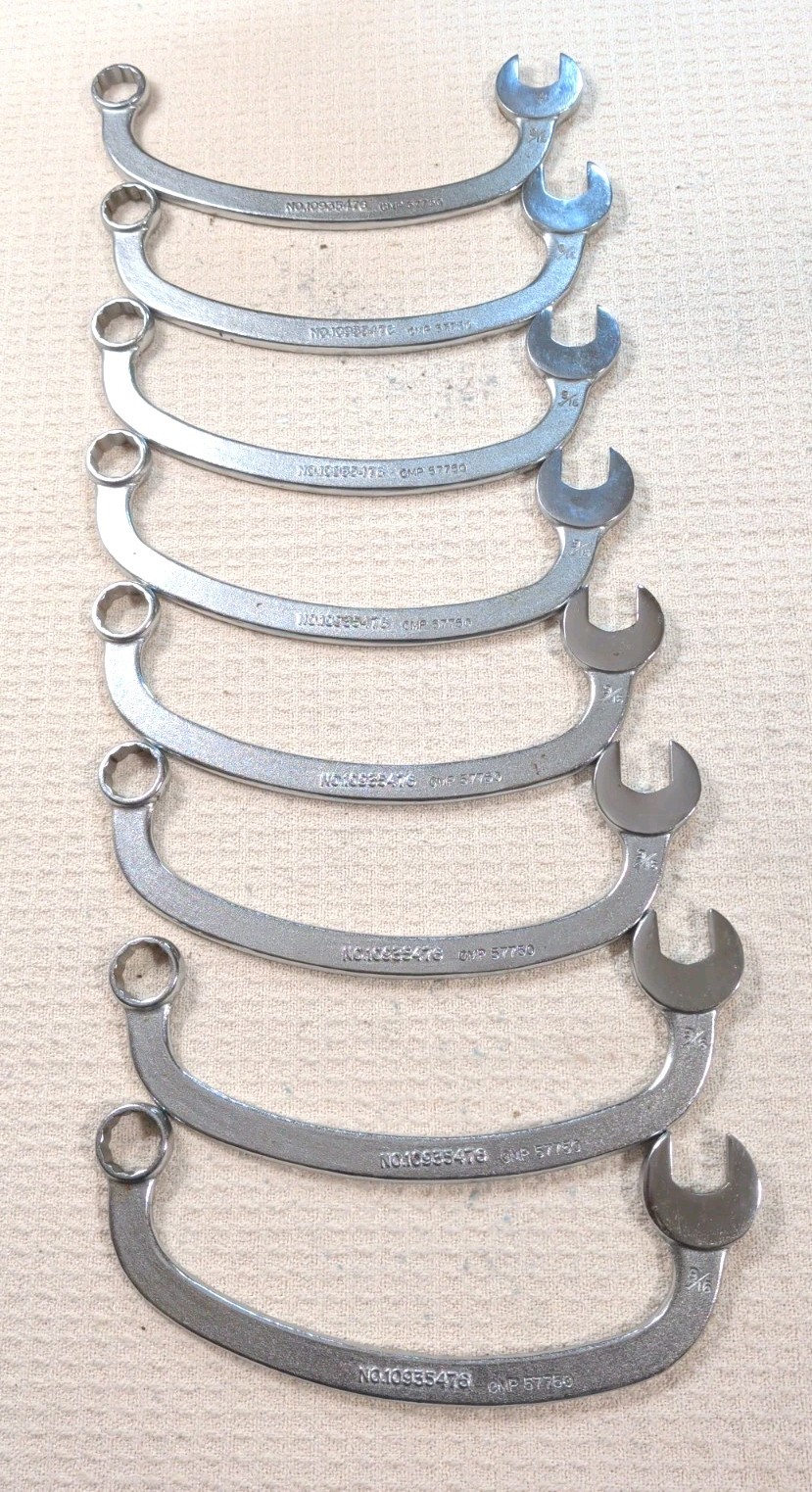 Cmp Tools Half Moon Curved Obstruction Box & Open End Wrenches 12-Point 9/16″