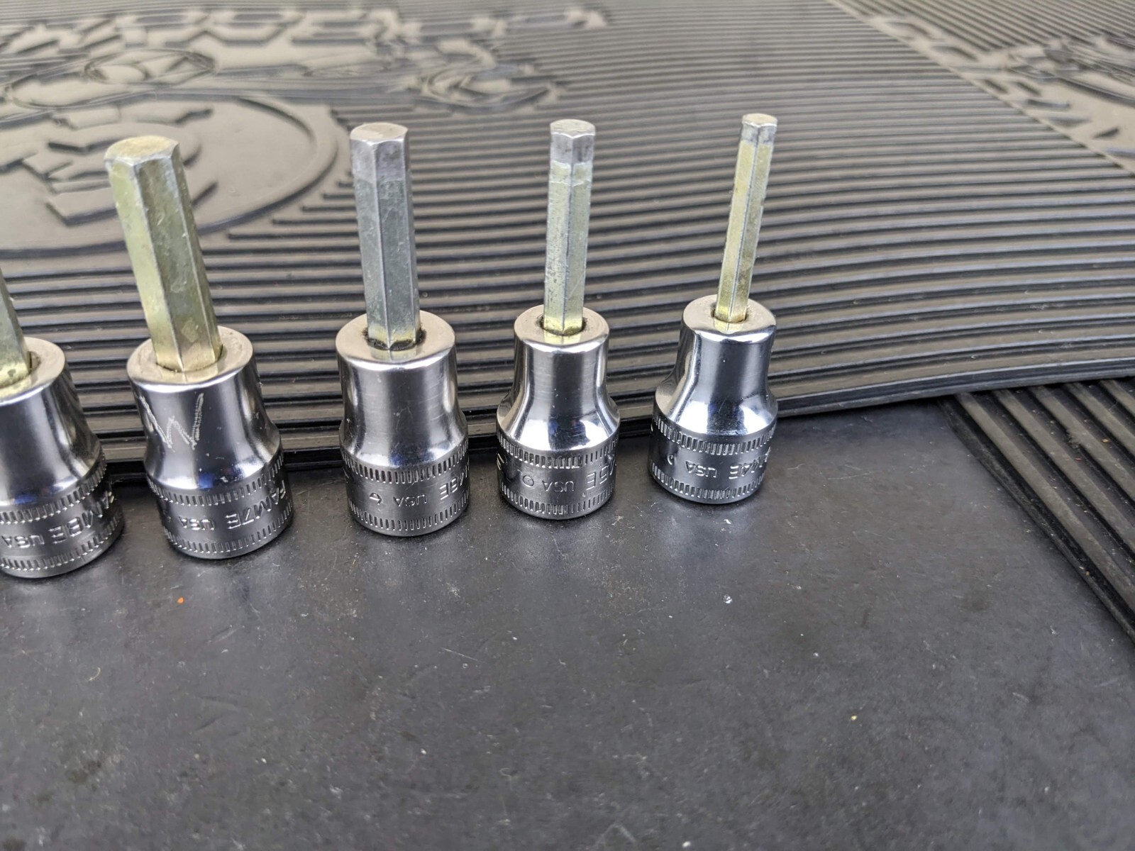 #be218 Snap-On 11pc Metric Hex Allen Socket Set 3/8″ Drive 4mm to 14mm 211EFAMY
