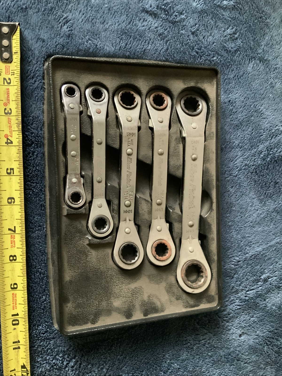 Blue Point 5pc 25 Degree Offset Ratcheting Wrench Set, Ryam….metric….