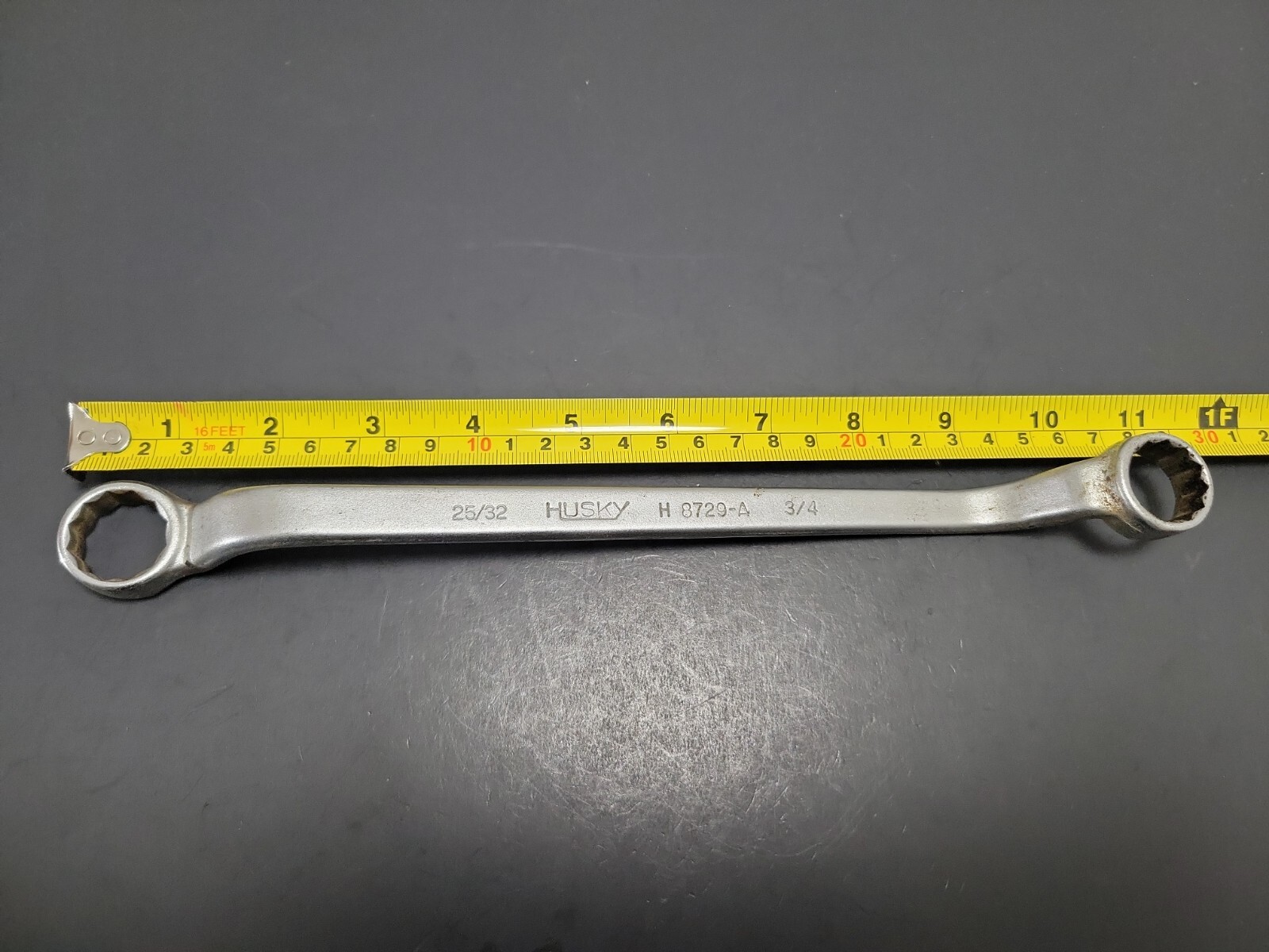 Husky 25/32″ x 3/4″ Offset Box End Wrench SAE H 8729-A USA Ring Spanner