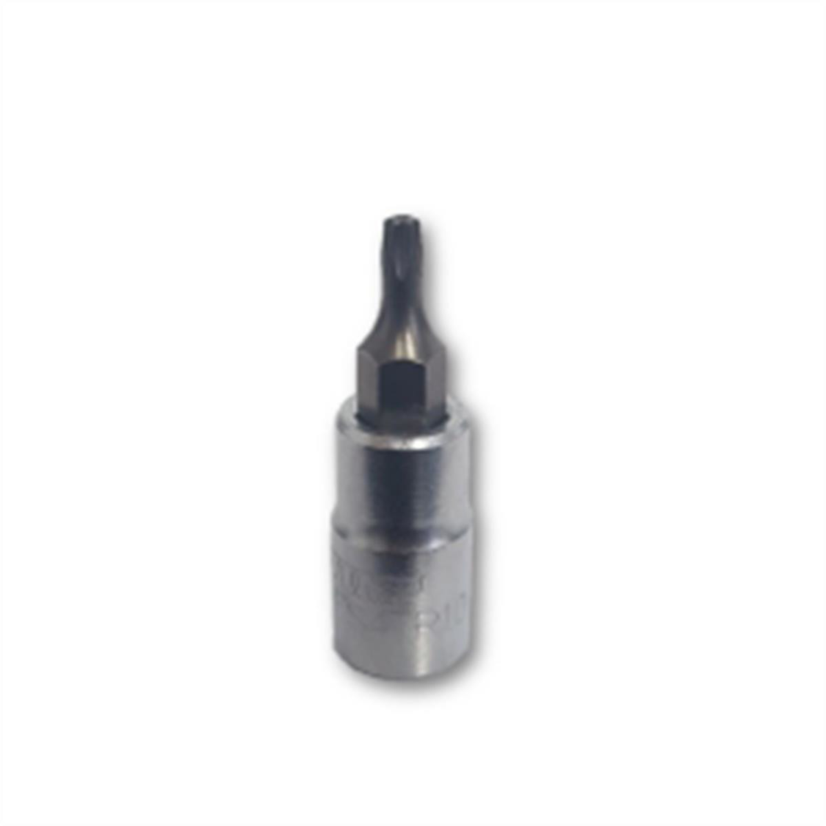VIM Tools TR10 Tamper Proof TORX Gun Metal Gray Bit, Satin Chrome 1/4 Inch Squar