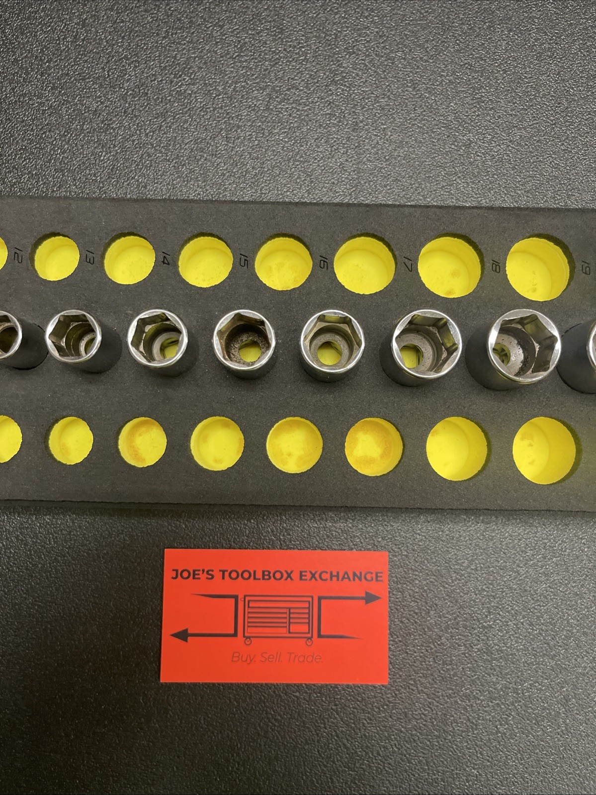 Snap-on 221SFMSFHVX 21pc 3/8″ Dr. Metric Socket Set 6–20mm Shallow & Deep Hi Viz