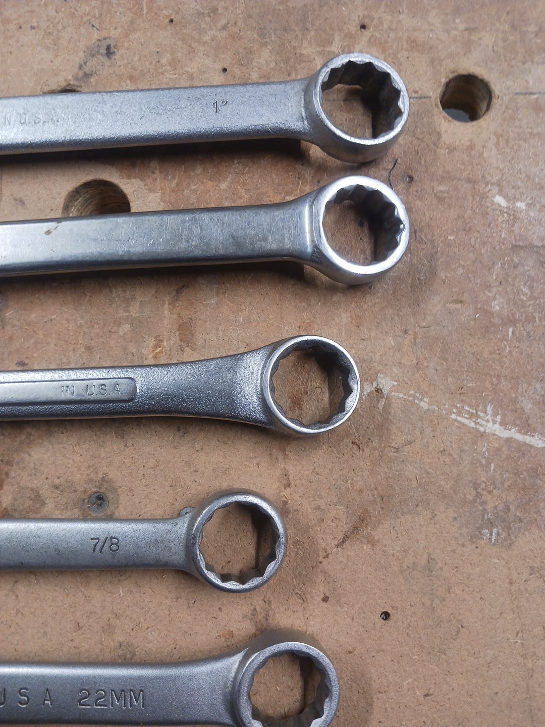 Lot of 6 USA Wrenches, Billings, Bonney, S-K, Husky,& Proto, Used