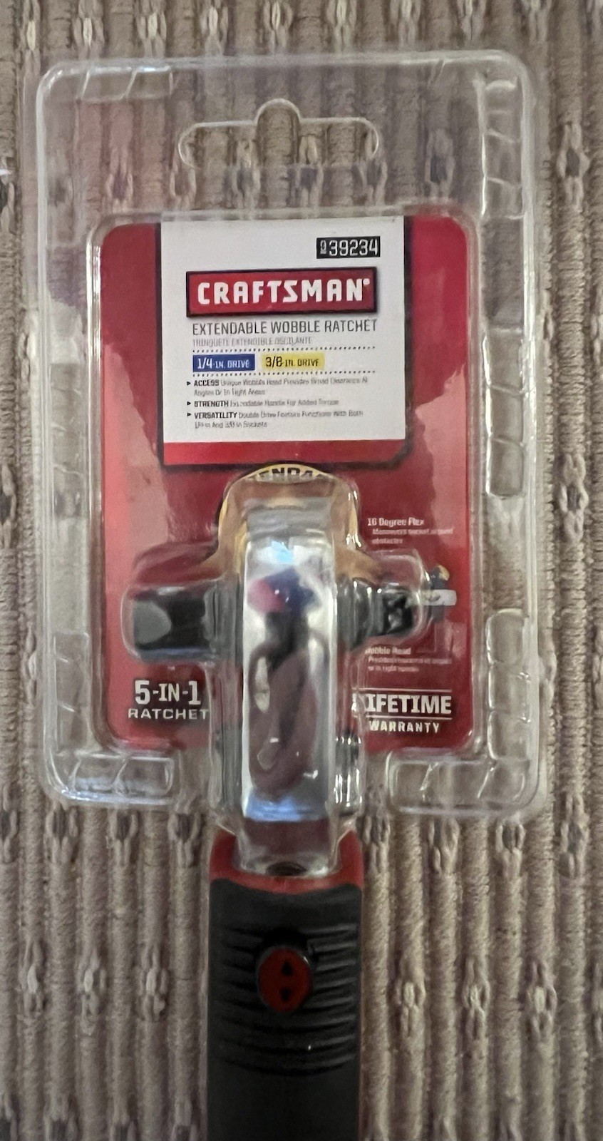 RARE CRAFTSMAN Extendable WOBBLE Ratchet Model No. 39234 New In Packaging