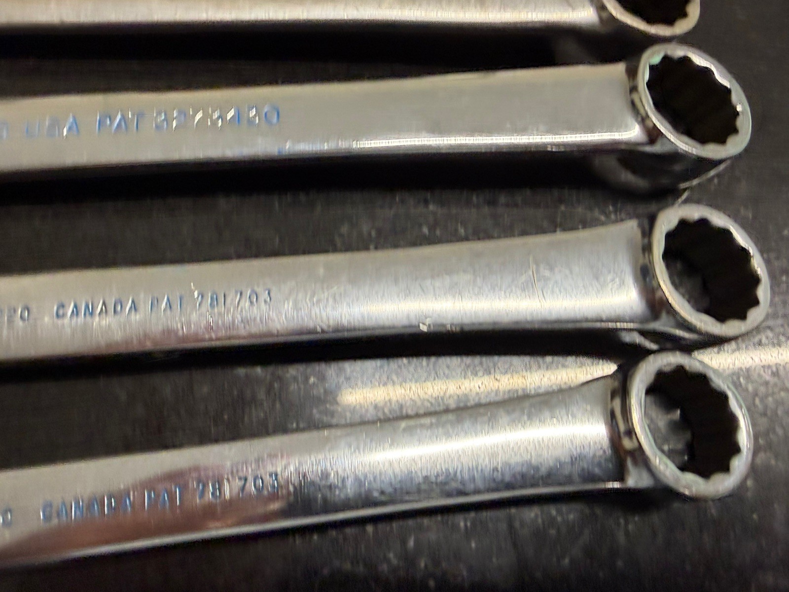 Snap On 5 pc 12-Point Metric Combination Wrench Set 20–24 mm OEXM705