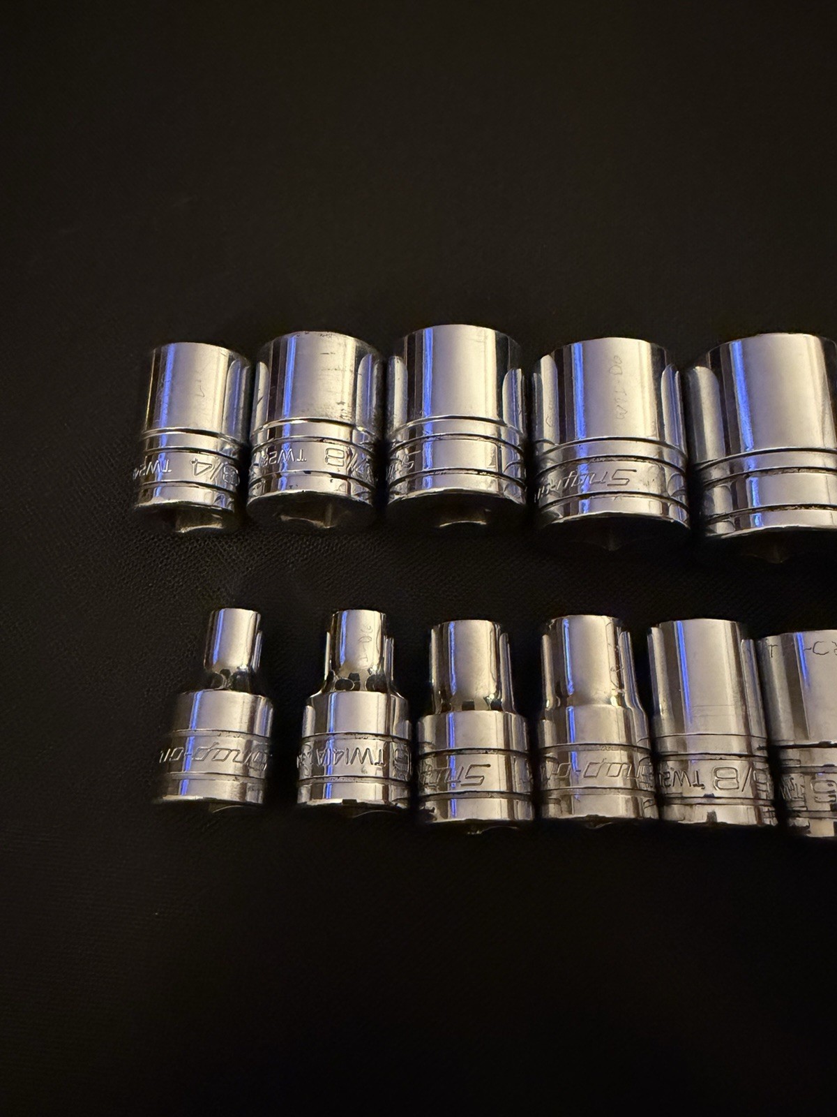Snap On 13 Piece 1/2 Chrome Socket Set 3/8 – 1 1/8 – TW121A – TW136