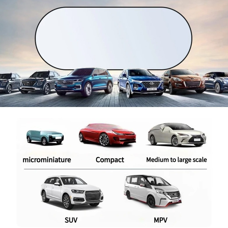 1pc UV-Reflective Rear Car Sun Shade – Heat-Insulating Windshield Cover – NEW