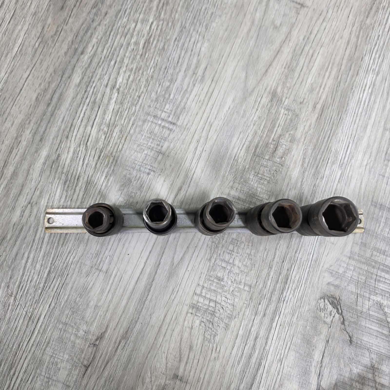Snap on 5Pc SAE 3/8 Drive Impact Swivel Socket Set 7/16, 1/2, 9/16, 5/8, 3/4