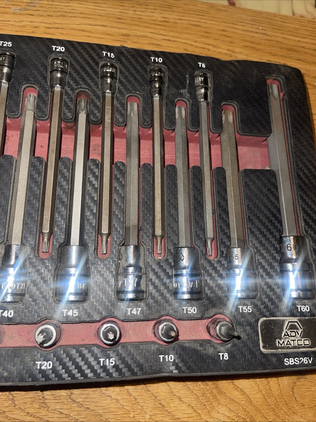 MATCO 1/4″3/8″ and 1/2″dr. 26 Pc. Torx SET 8T thru 60T Pre-owned