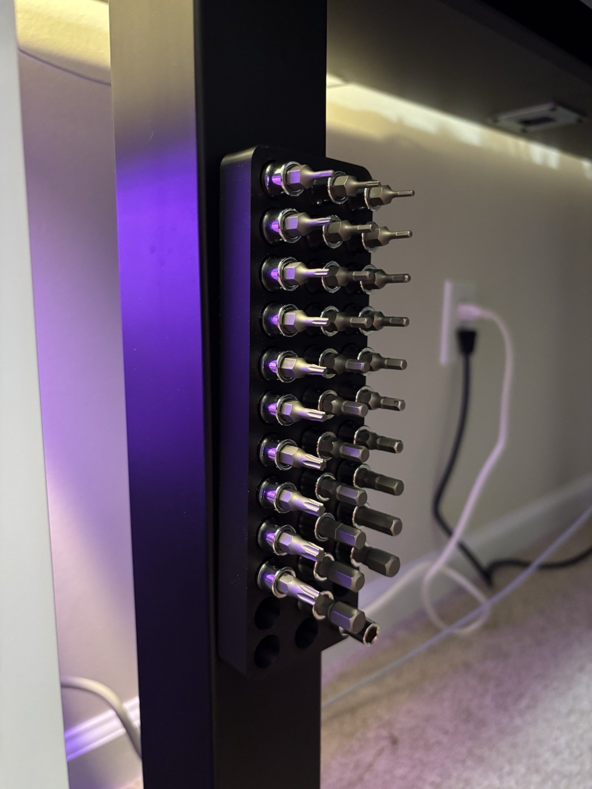Magnetic Socket Organizer, 1/4 Drive Hex and Torx Bits