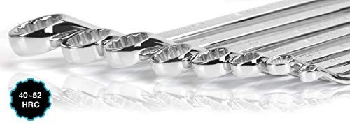 Offset Wrench Set SAE 8 Piece 12 Point 1/4 to 1-1/4 Chrome Vanadium Steel