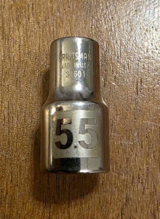 Craftsman USA 5.5mm Socket 6 Point 1/4″ Drive 34601 Easy Read