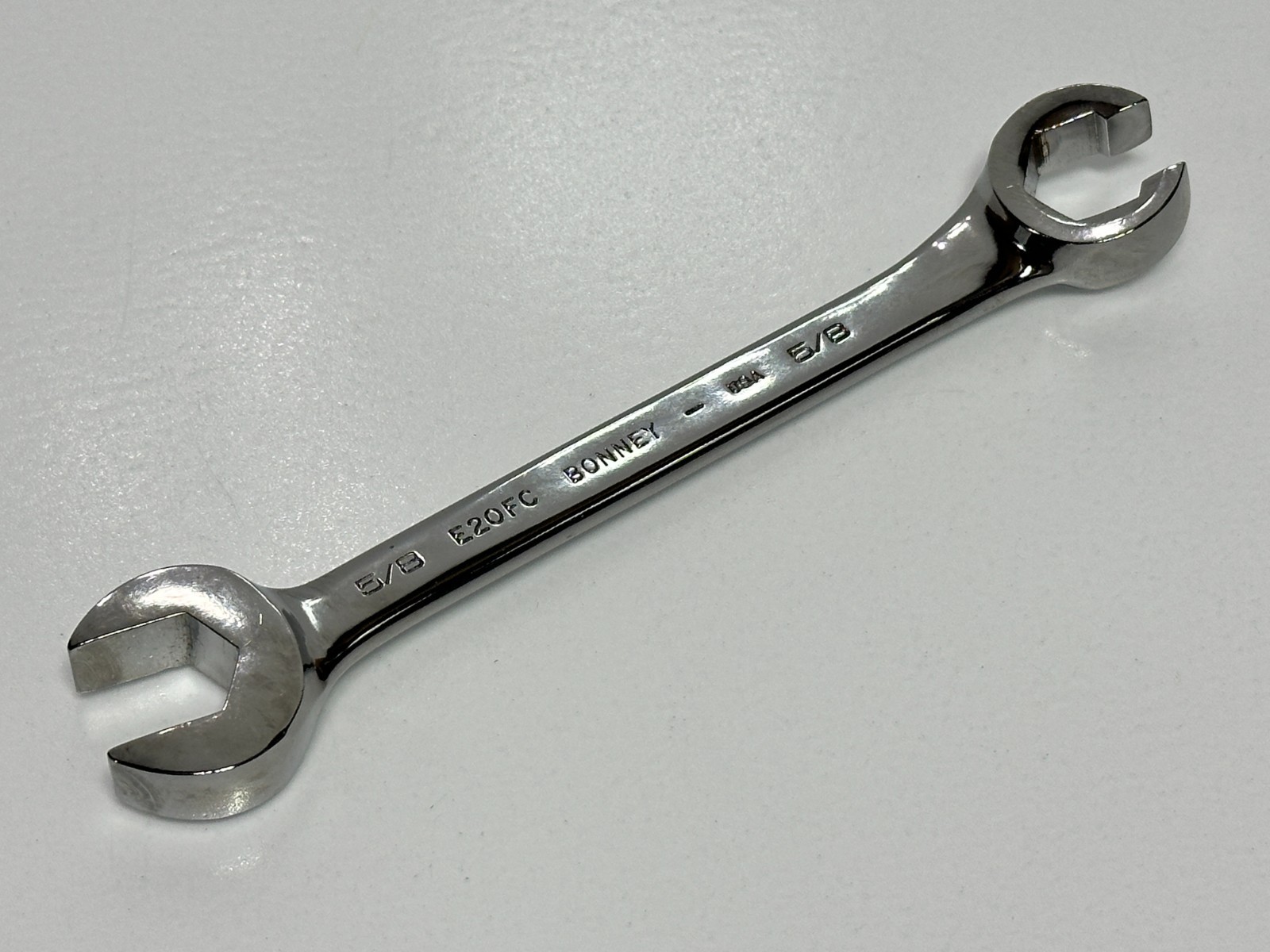 NOS Bonney Tools USA E20FC Chrome 5/8″ SAE Flare Nut Line Combination Wrench