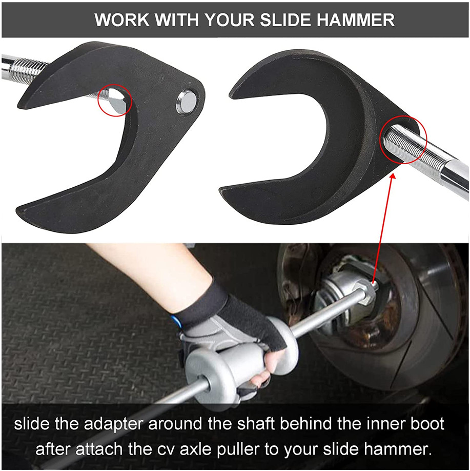CV Axle Joint Shaft Puller Tool Slide Hammer Adapter Pulling Fork Removing Tools
