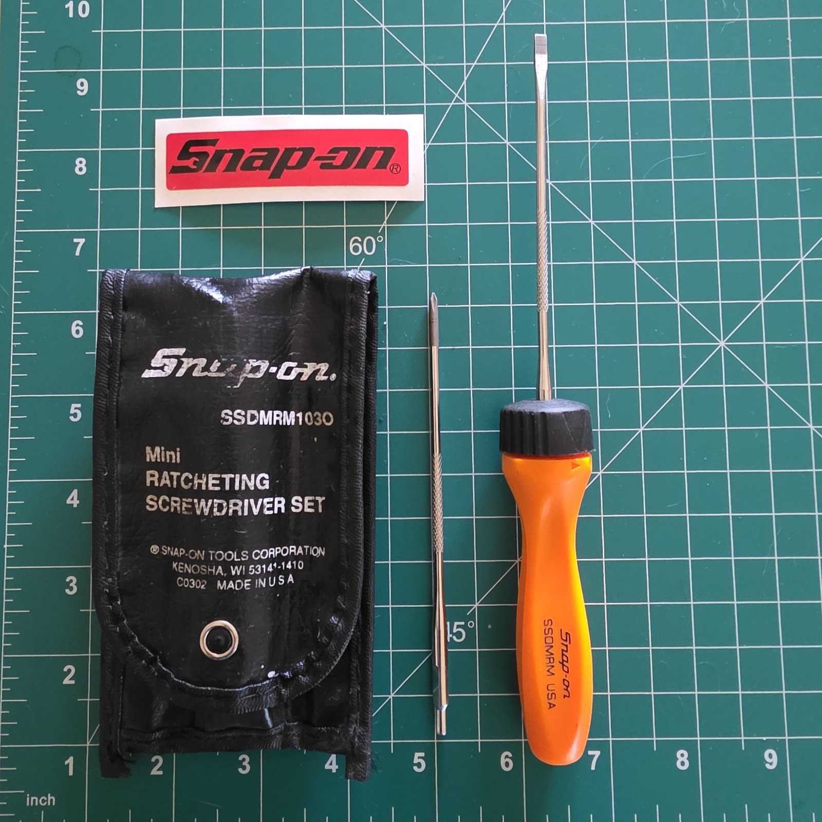 Snap-on Screwdriver Ratcheting Mini Orange w/case SSDMRM1030