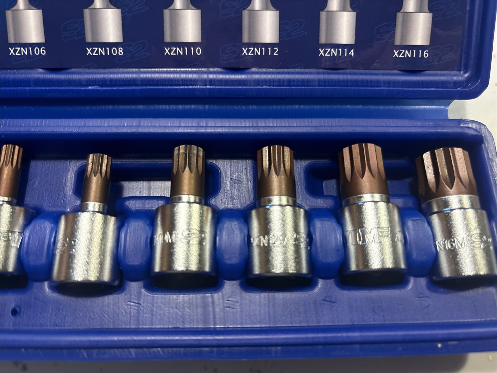 VIM Tools XZN100 8-Piece Triple Square (XZN) Driver Set – 3/8″ Drive 4M-16M