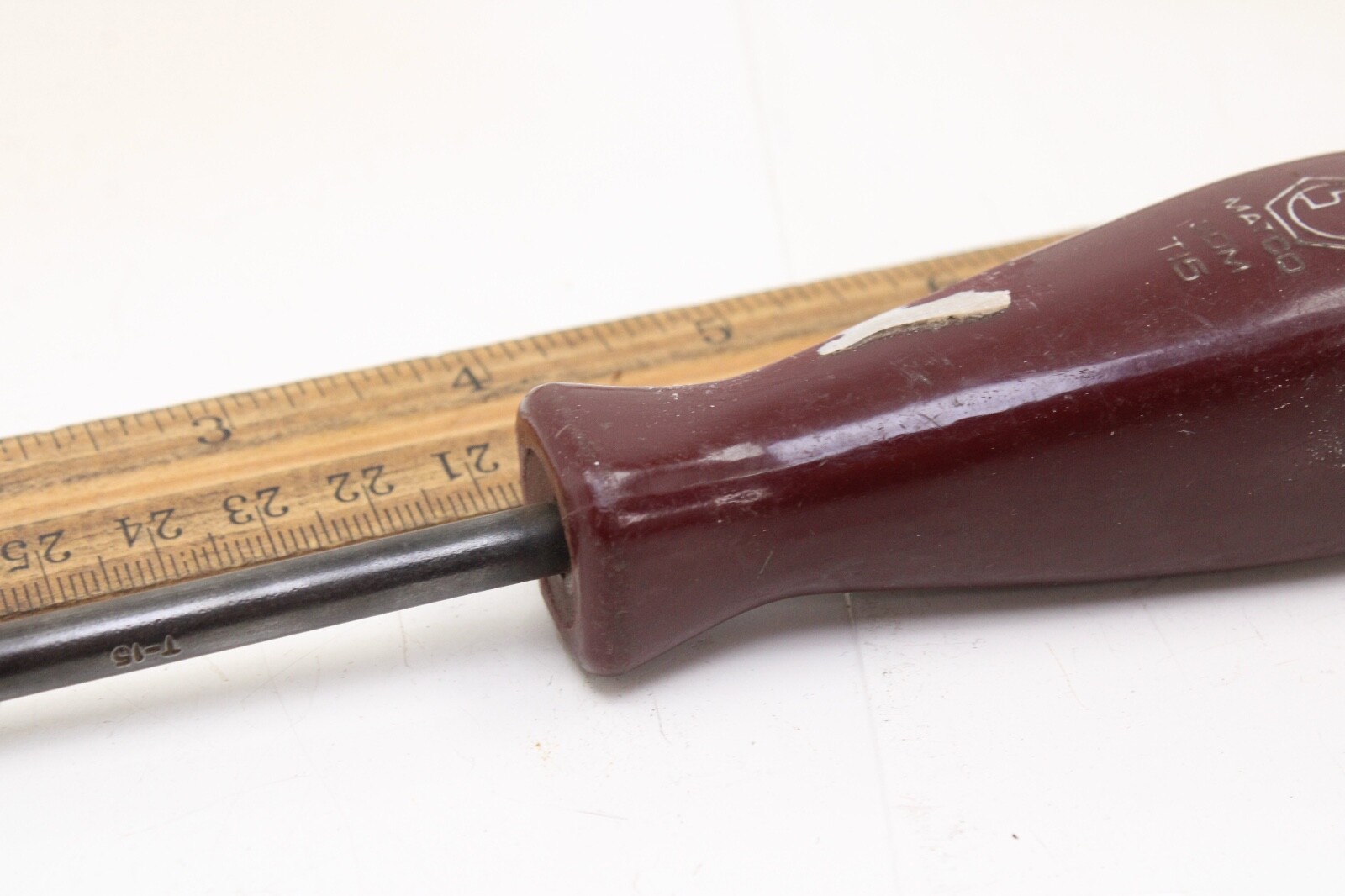Matco Tools SDM T15 Torx 3″ Driver Burgundy Hard Handle USA
