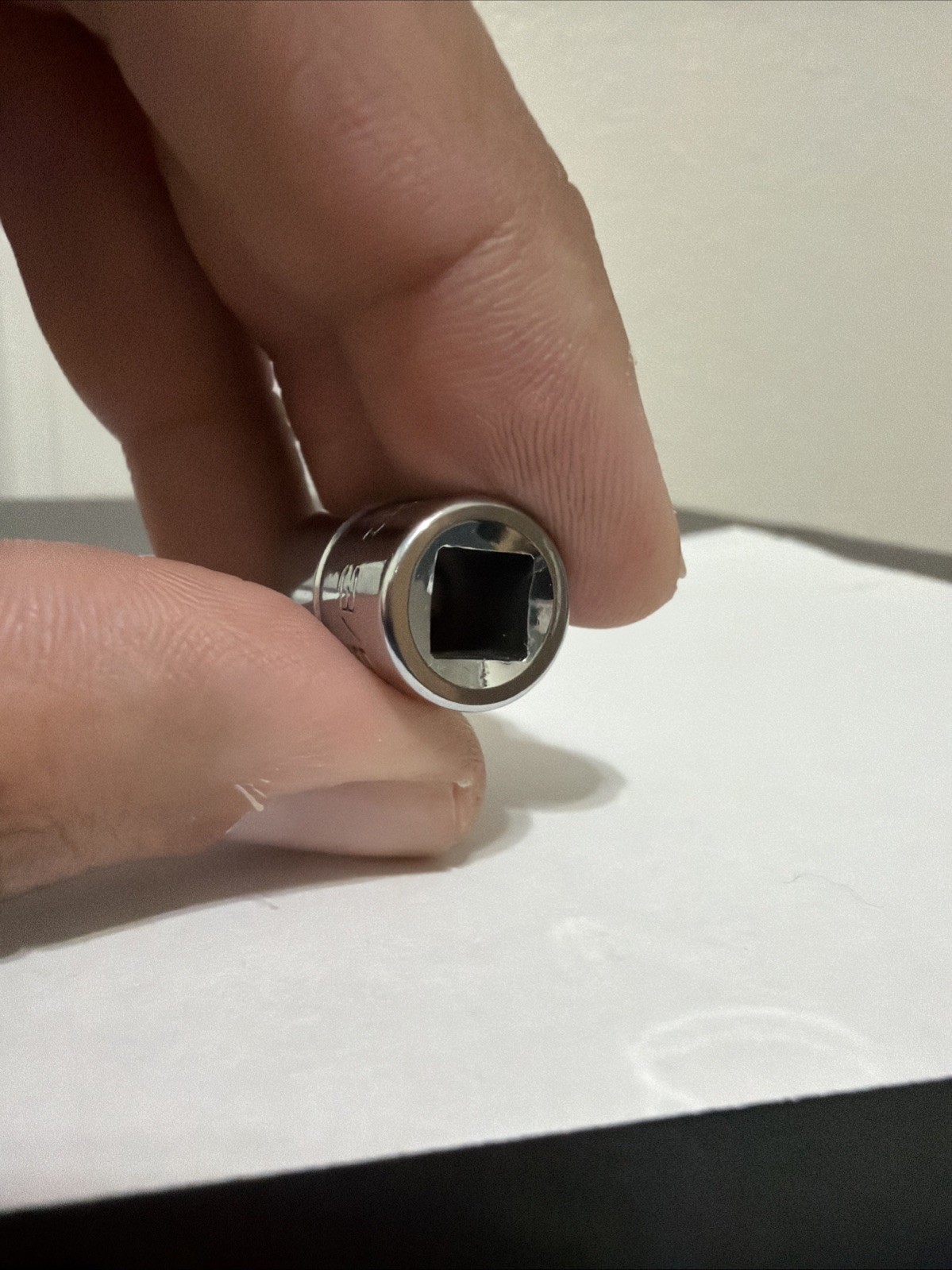 Snap On 1/4″ Drive 3/8″ 6PT SAE Shallow Chrome Socket USA TM12