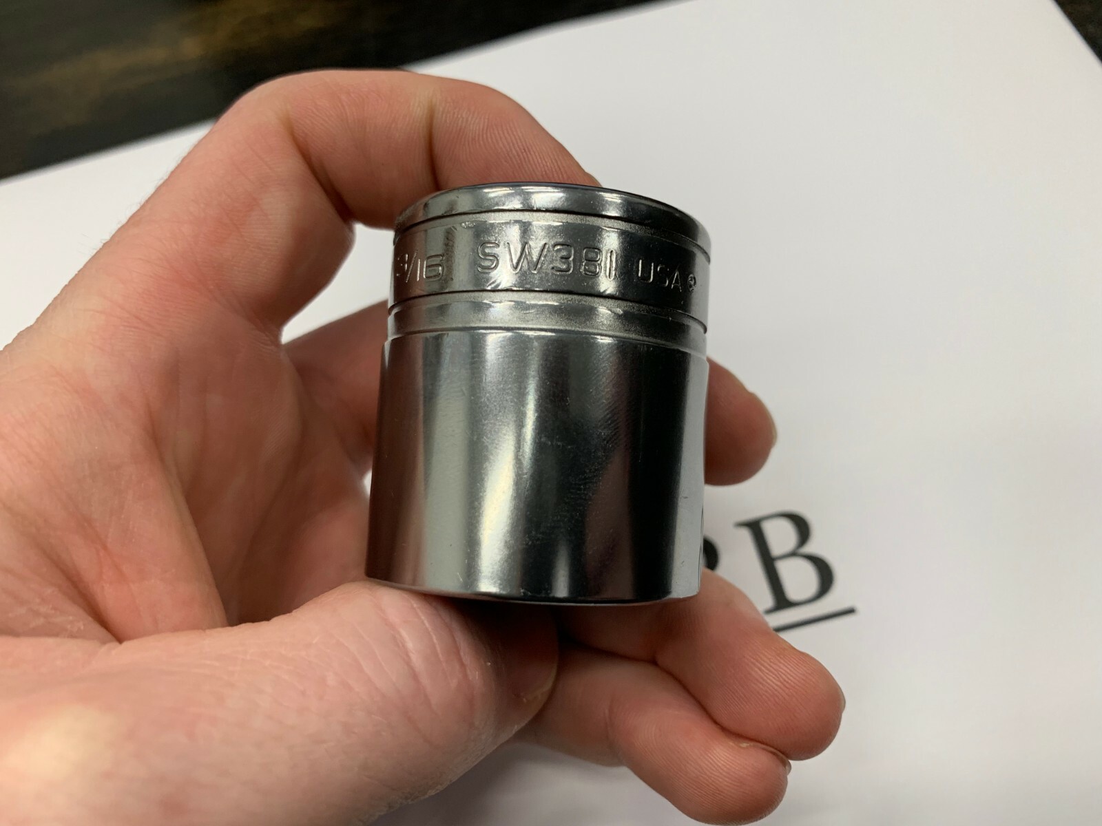 Snap-On Tools USA NEW 1/2 Drive 1-3/16″ SAE 12 Point Shallow Chrome Socket SW381