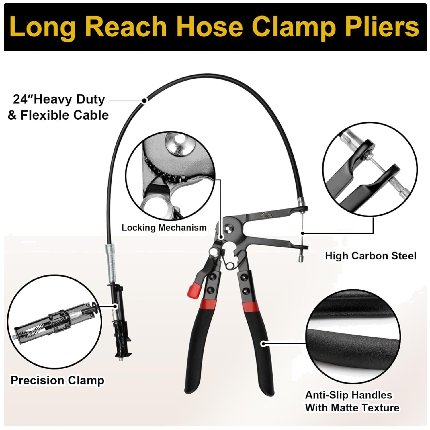 9pc Hose Clamp Pliers Set – Automotive Repair Tools