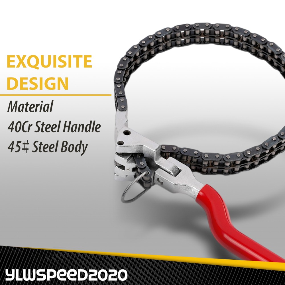 Fittings 60-160mm Heavy-Duty Ratcheting Chain Wrench Oil Filter Change Pipe
