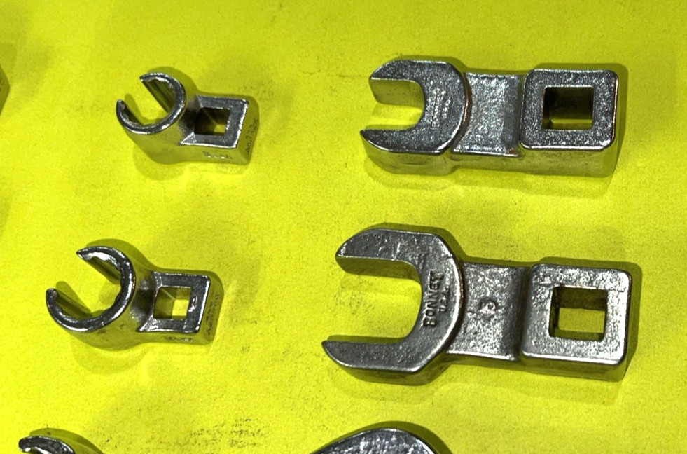 BONNEY TOOLS VINTAGE 12 PIECE MULTI DRIVE VARIOUS TYPES OF CROWFOOT WRENCHES