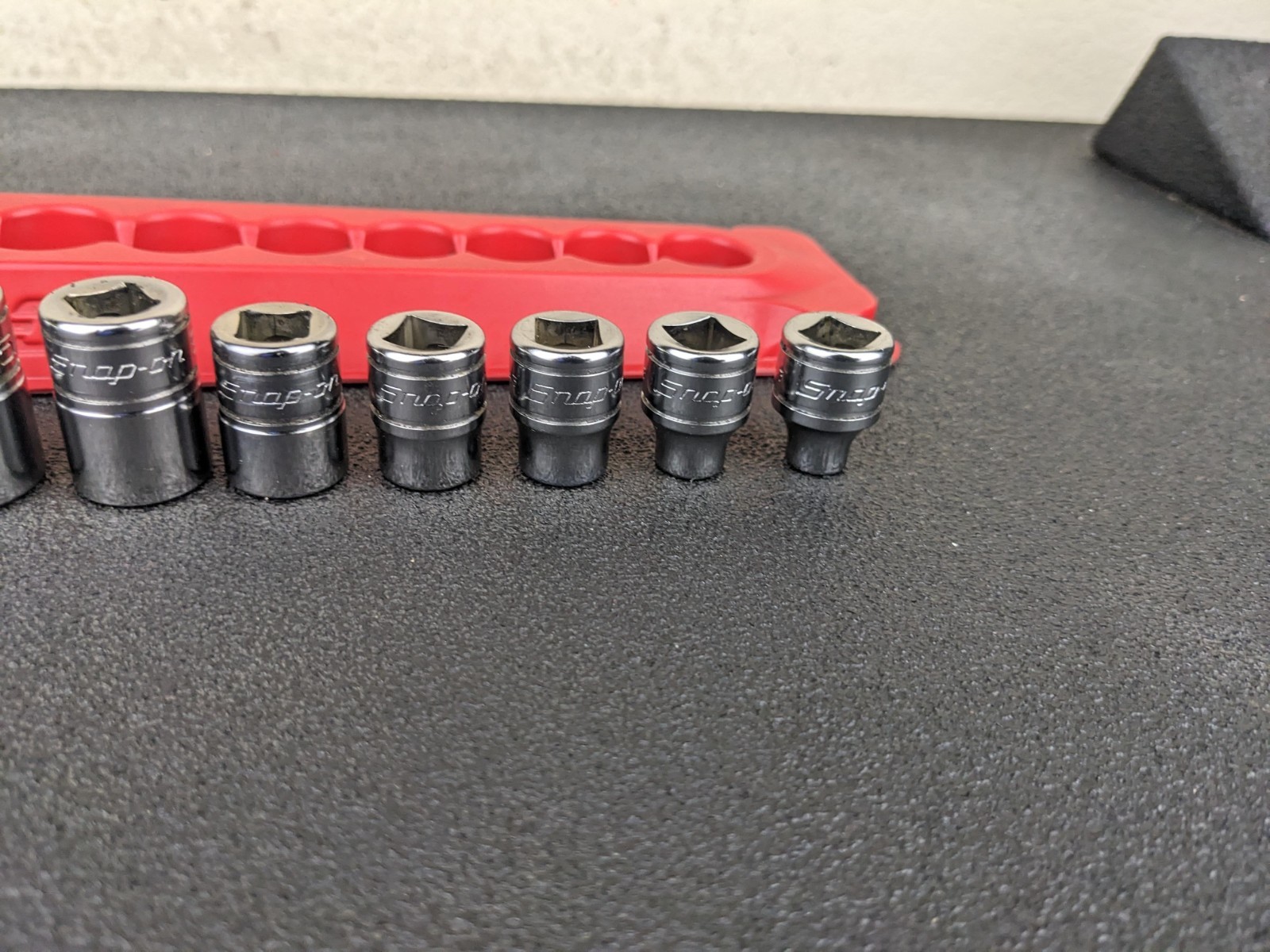 #bp369 Snap-On Tools 211FSY 11pc 3/8″ Drive 6-Point SAE Drive Shallow Socket Set