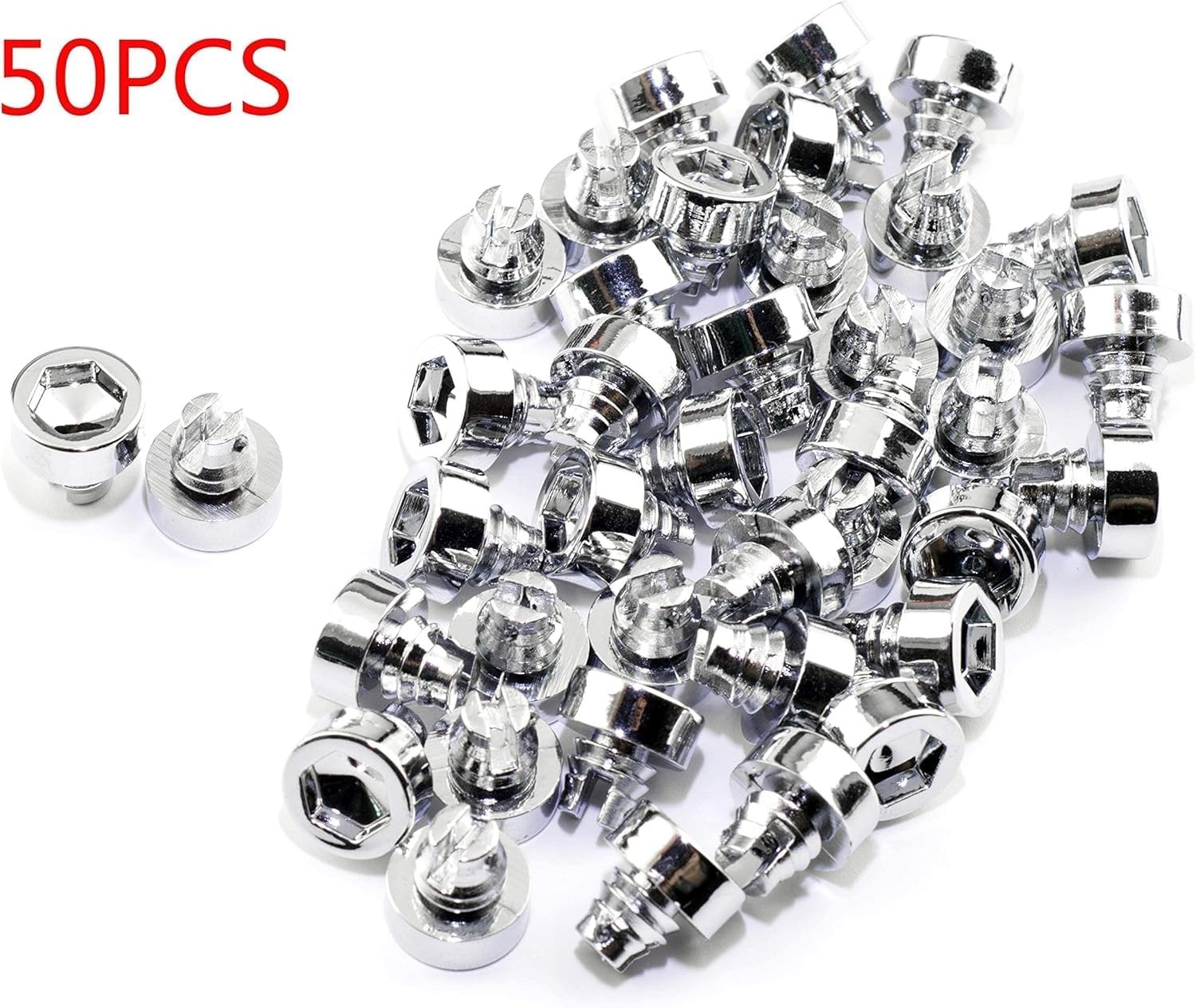 RTRHINOTUNING 50PCS Wheel Rim Lip Rivets Nuts of 7.5mm/0.3in Hole…