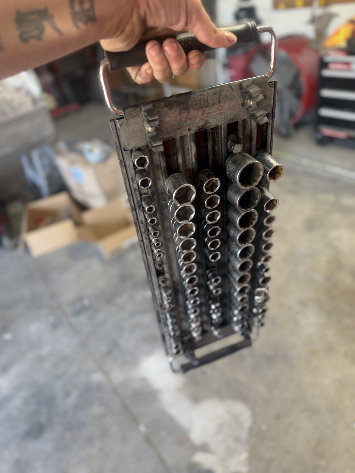 Snap On Twist& Lock Socket Tray 2Rows Of 1/2 2rows Of 3/8 One Long Row Of 1/4