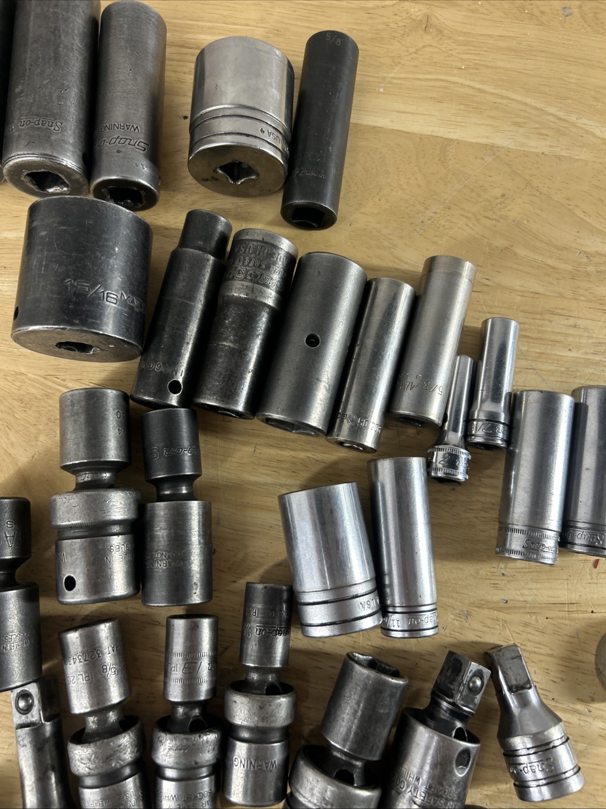(Lot of 45) Snap-On Matco Mac Cornwell Deep Sockets Mixed Sizes