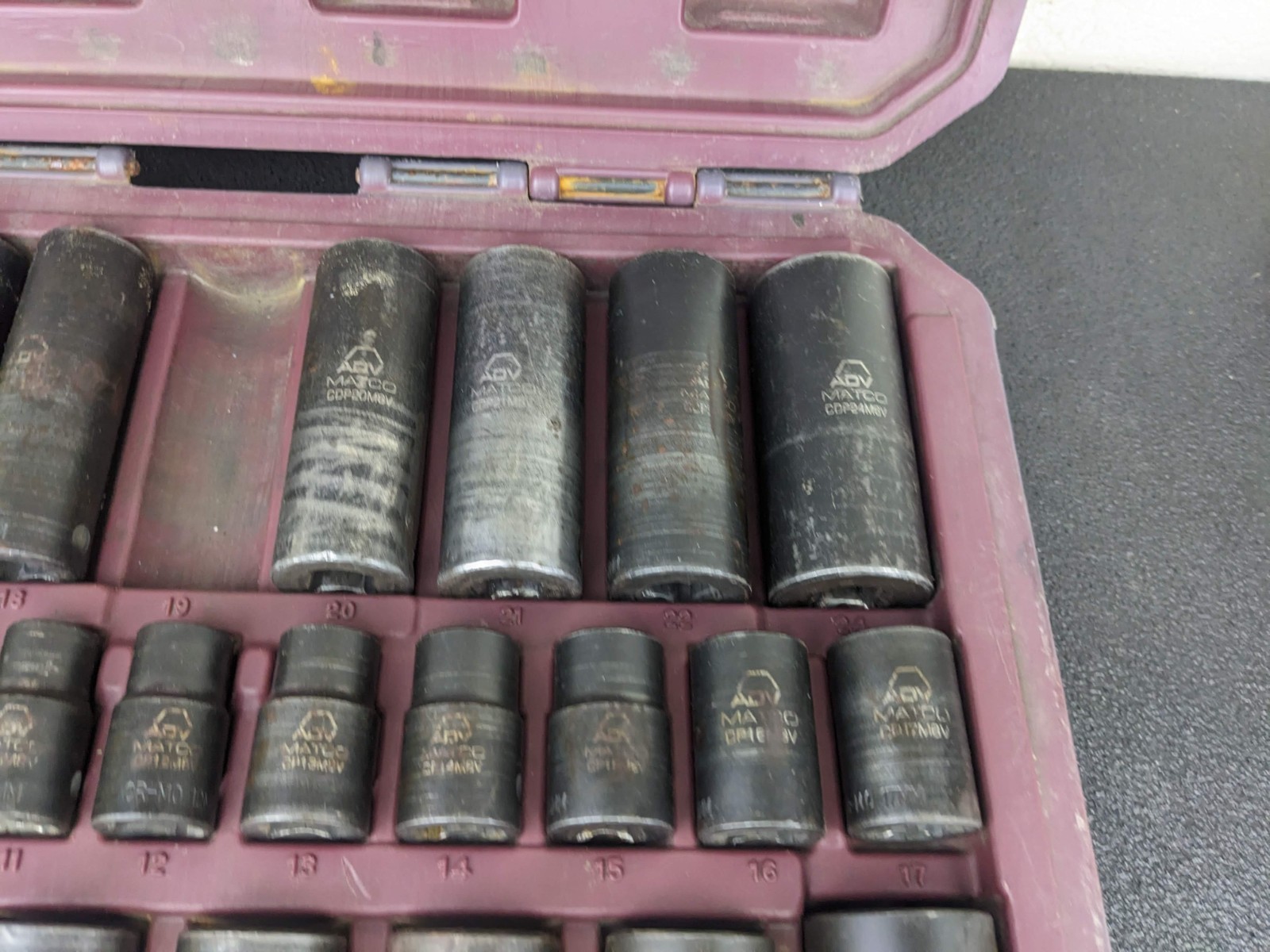 #bo053 MATCO SCPM306V 1/2″ METRIC 6-PT ADV SHALLOW & DEEP IMPACT SOCKET SET