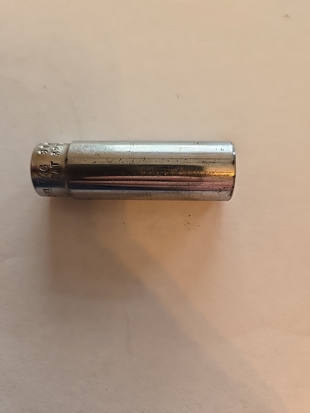 Snap On 1/4″ Drive 7/16″ 6PT SAE Deep Chrome Socket STM14