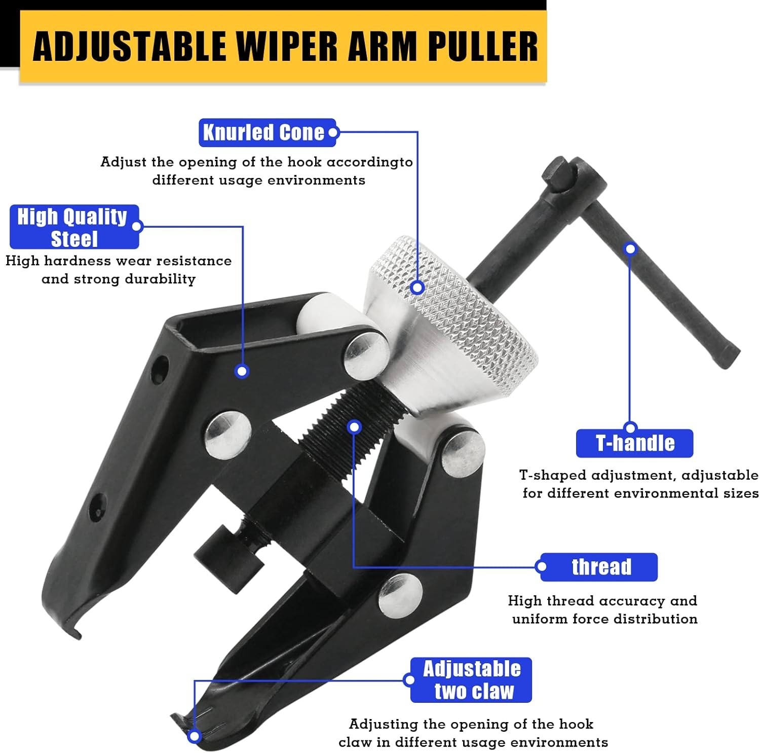 Battery Terminal & Windshield Wiper Arm Removal Tool – Durable Carbon Steel