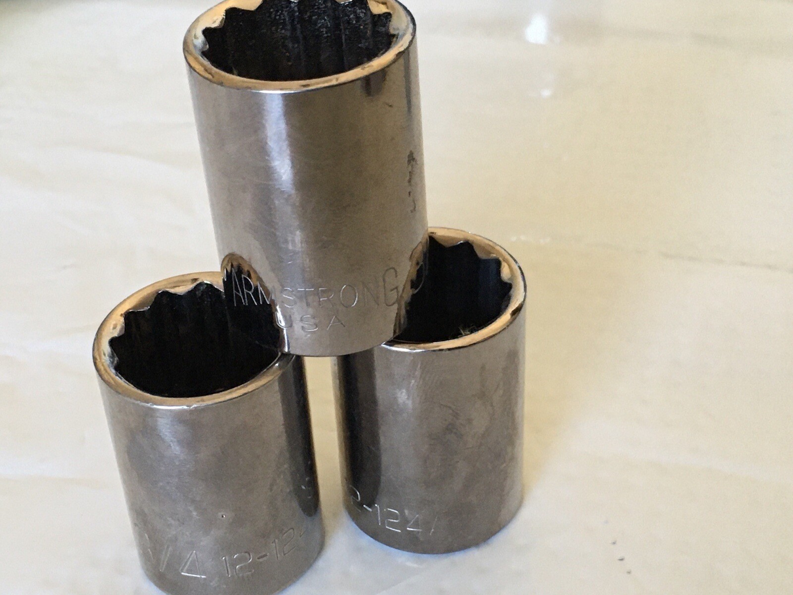 3 Count ARMSTRONG 12-124 3/4 12 Point socket