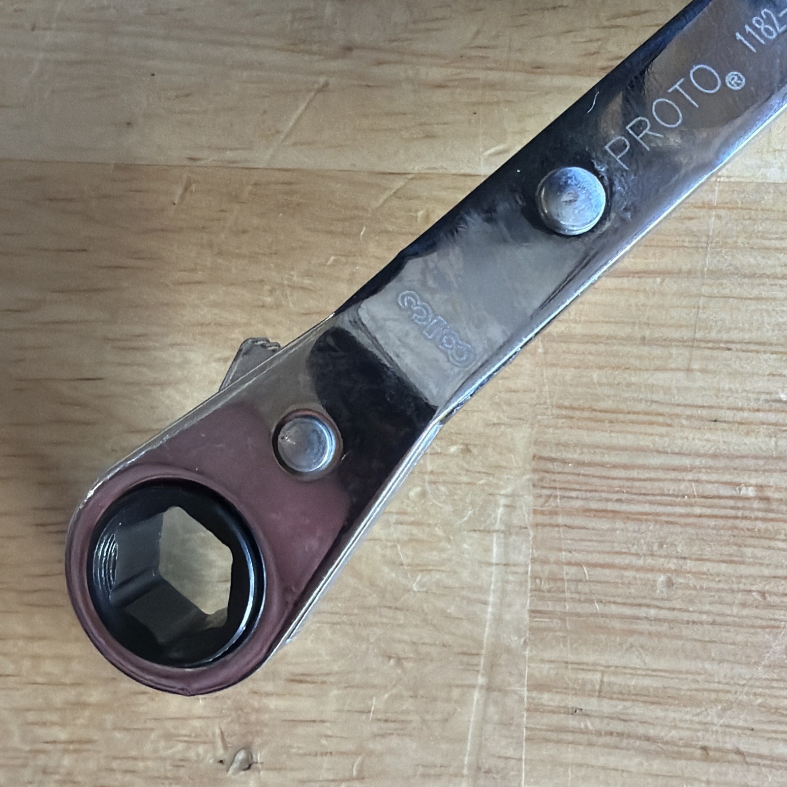 Proto 3/8″ x 7/16″ Ratcheting Offset Box End Wrench Reversible 6pt 1182-A NEW