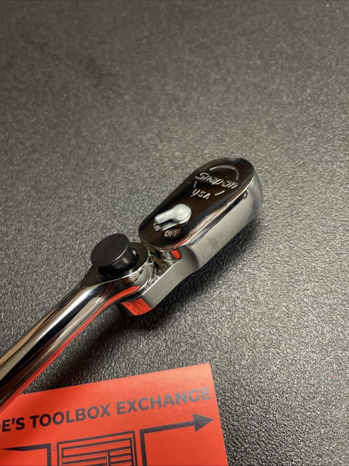 Snap-on Tools USA NEW RED 3/8″ Soft Grip Long Multi-Position Ratchet FHL80MP