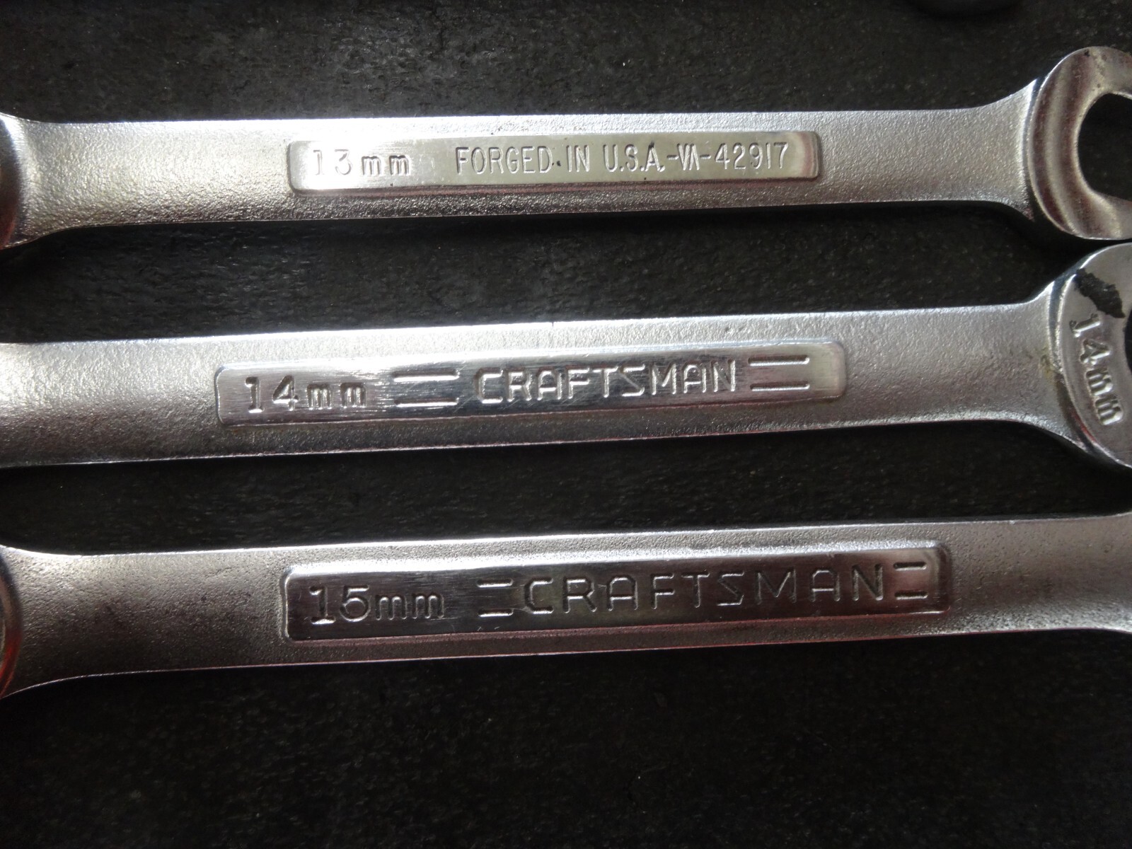 USA Made Craftsman 13 piece METRIC combination wrench set 6mm-19mm -VA-