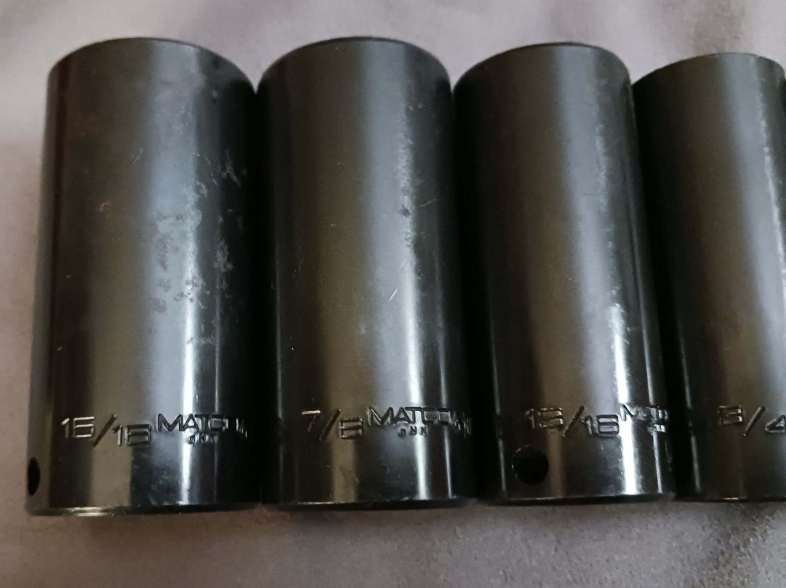 VTG Matco Tools 10pc 3/8″ Drive SAE Deep Impact Socket Set 5/16-7/8″ 6-Point USA