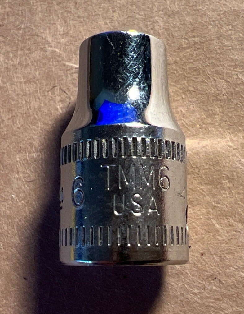 Snap On 1/4″ Drive 6mm Shallow 6pt Metric Socket TMM6