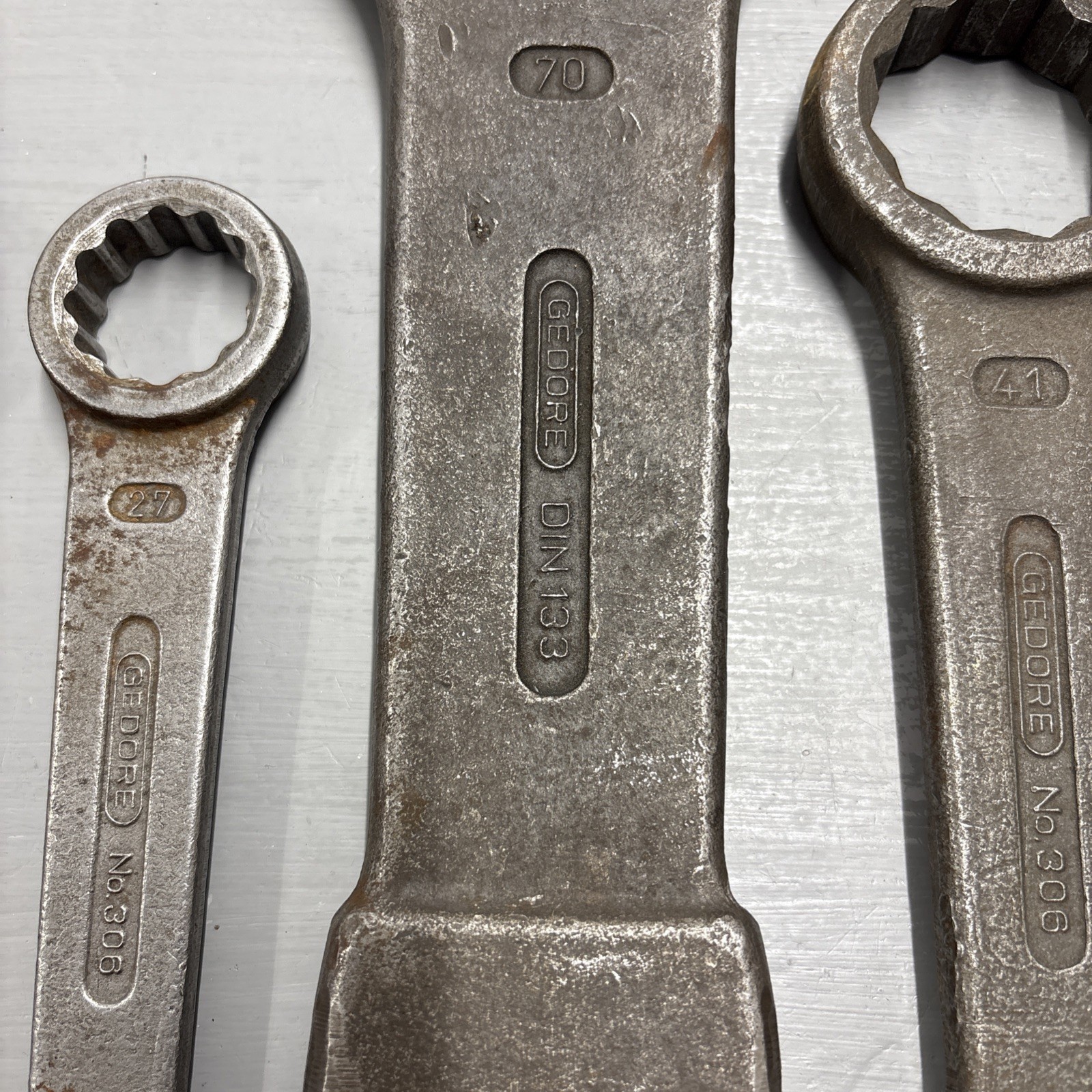 X5 Vintage Gedore Heavy Slogging Spanner’s / Wrench Made In Germany Vgc