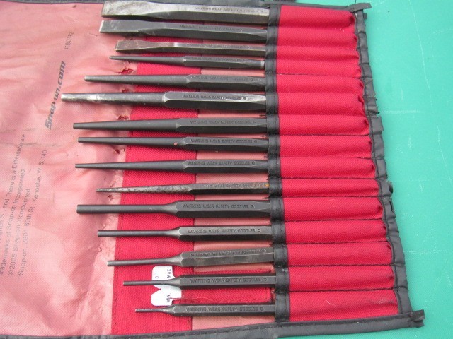 SNAP ON PPCBK715 15 PIECE DRIFT / PIN PUNCH & CHISEL SET W BAG
