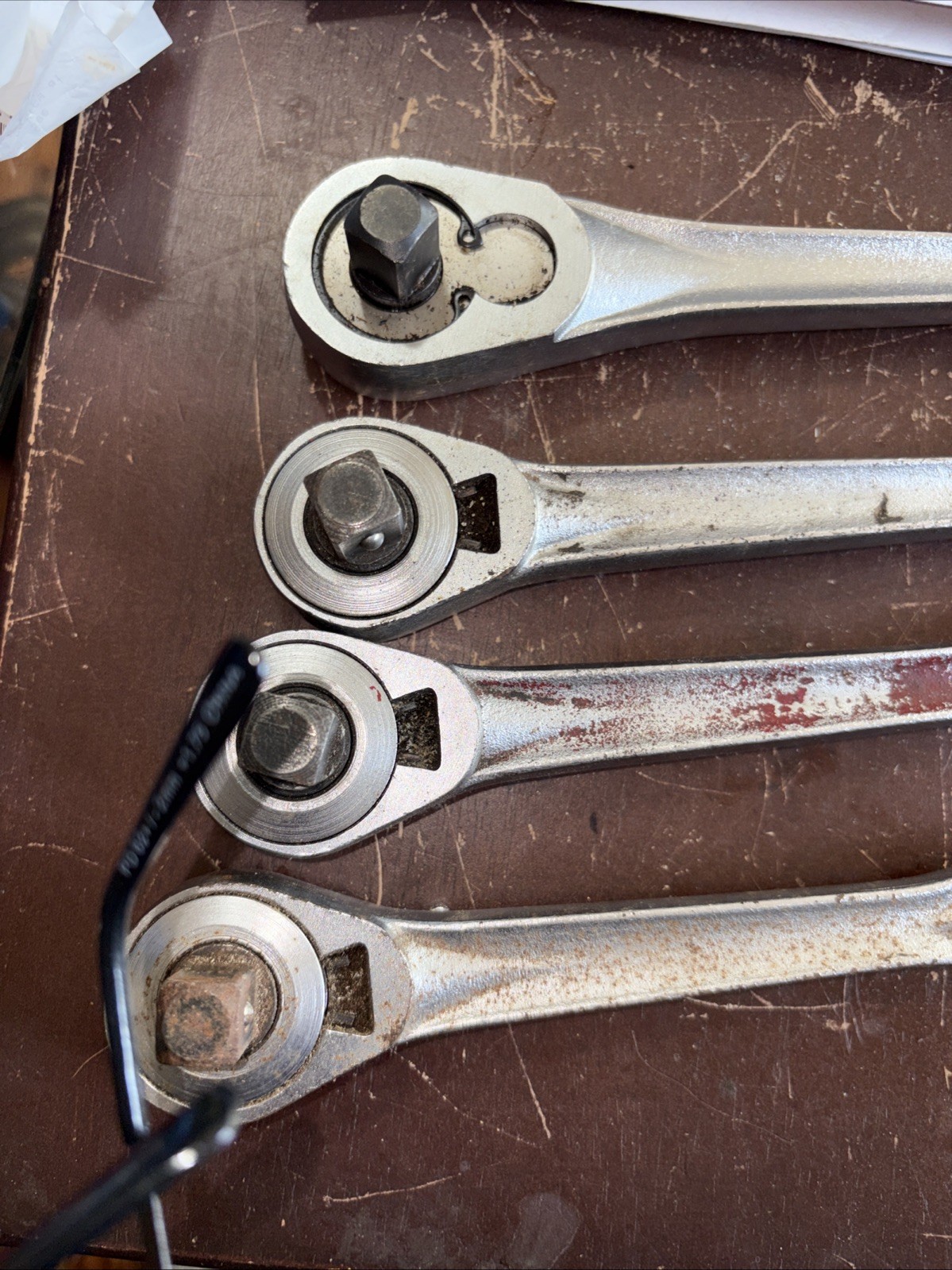 Lot Of 4 Vintage Craftsman 1/2” Quick Release Ratchets USA