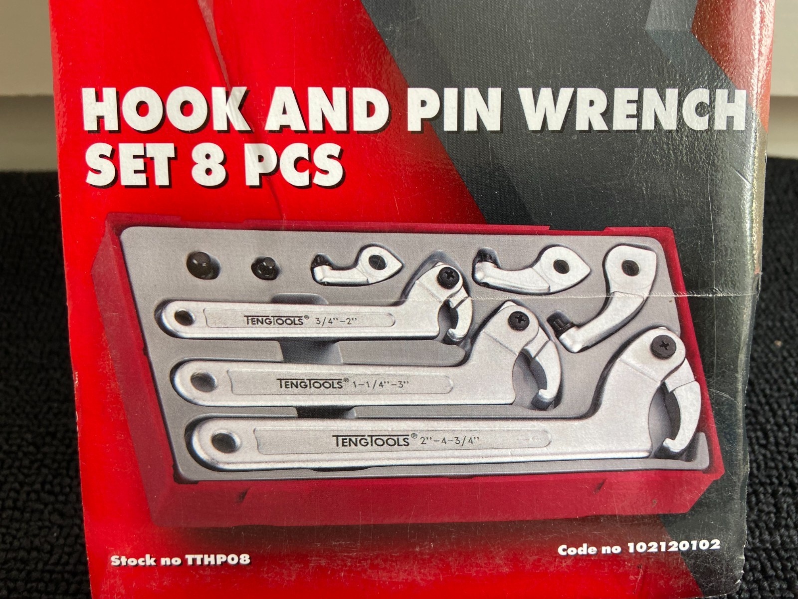 TENG TOOLS HOOK AND PIN WRENCH SET TTHP08 NOS. PLEASE READ FULL DESCRIPTION